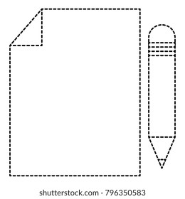 paper document with pencil