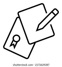 Paper document with ribbon legal symbol and pen icon design vector illustration.