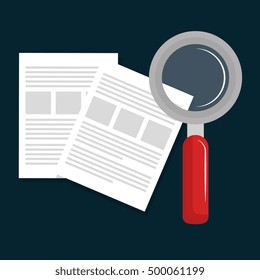 paper document search magnifying