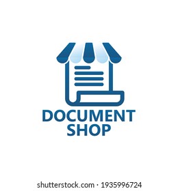Diseño de la plantilla de logotipo de la tienda de documentos en papel