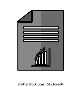 paper document with statistics vector illustration design