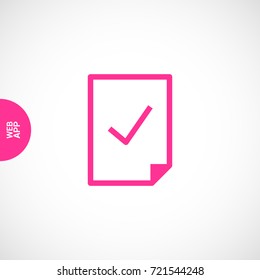 paper document tick line icon