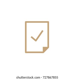 paper document tick line icon
