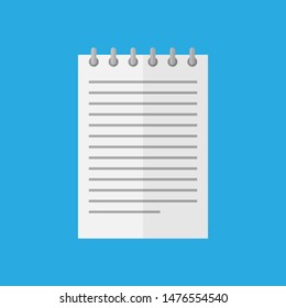 Paper document vector flat illustration