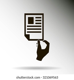 Paper document - Vector icon 
