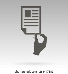 Paper document - Vector icon isolated on white