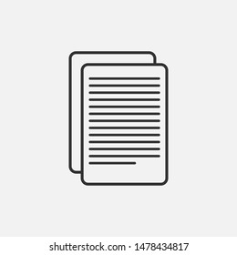 Paper document vector linear illustration