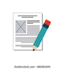 paper documents with business icon vector illustration design