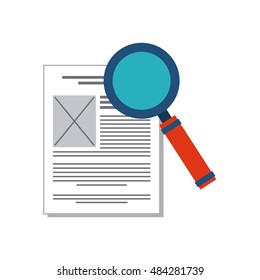 paper documents with business icon vector illustration design