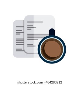 paper documents with business icon vector illustration design