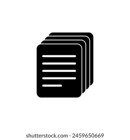 Paper Documents flat vector icon. Simple solid symbol isolated on white background. Paper Documents sign design template for web and mobile UI element