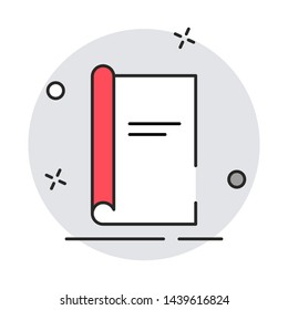 Paper documents icon. Modern flat design style. Vector simple illustration icon for web site page, marketing, mobile app, design element on white background