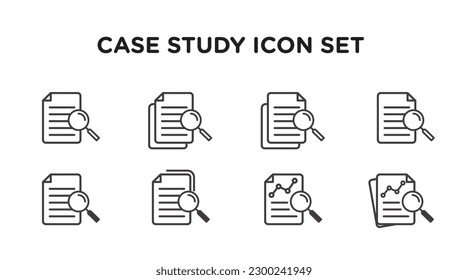 Paper documents icons set. Isolated Line symbol vector graphic. File icon. Folded written paper page icon vector element. 