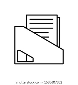 Paper Documents Outline Style Minimalist and modern Icon.