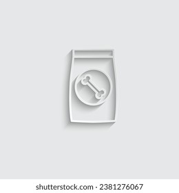 paper dog feed package icon animal food icon 