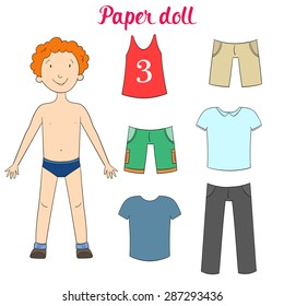 boy paper doll