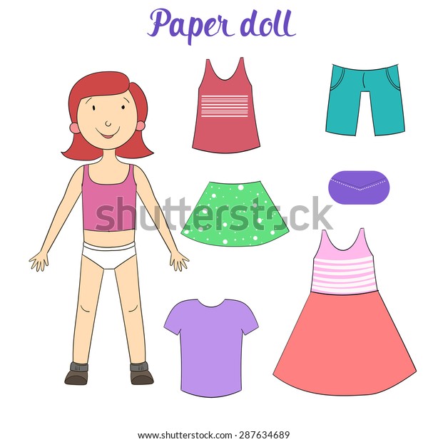 Paper Doll Boy Clothes Vector Illustration Stock Vector (Royalty Free ...