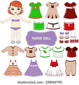 Paper doll and clothing