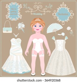 Paper Doll Set Clothes Cute Boy Stock Vector (Royalty Free) 292742882