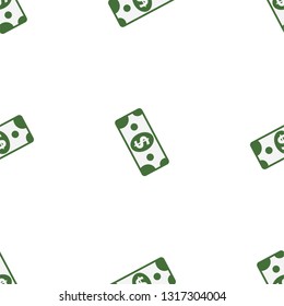 paper dollar seamless pattern symbol on white background. Stock vector icon