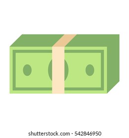 Paper dollar stack vector illustration.
