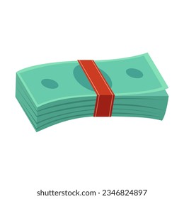 Paper dollars vector illustration. Cartoon doodle of item for gambling and sports games with money isolated on white background. Entertainment, gambling concept