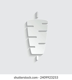 paper Doner kebab icon vector beef icon