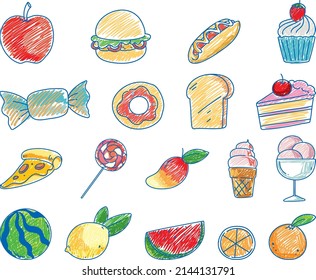 A paper with a doodle design of object illustration