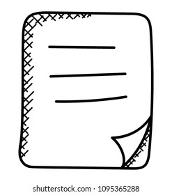 
Paper doodle icon design, agreement concept  
