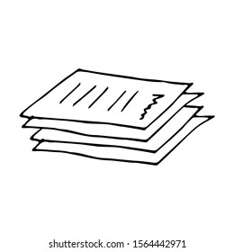 Paper Doodle Icon Vector Simple Design