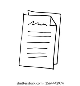 Paper Doodle Icon Vector Simple Design