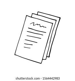 Paper Doodle Icon Vector Simple Design
