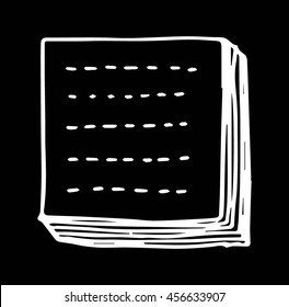 paper doodle on black background
