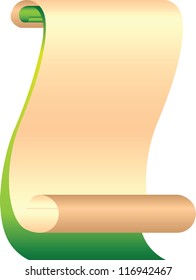 Paper doubled banner isolated, vector illustration