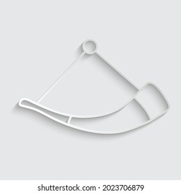 paper drinking horn icon - vector 