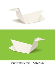 Paper duck. vector illustration