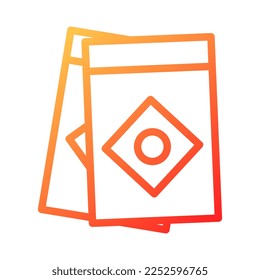 paper duocolor red style illustration icon chinese new year perfect. Icon sign from modern collection for web. Nice design perfect.