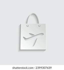 paper Duty free vector icon bag icon 