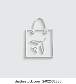 paper Duty free vector icon bag icon 