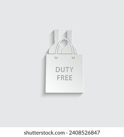 paper Duty free vector icon bag icon 