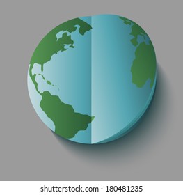 Paper earth globe