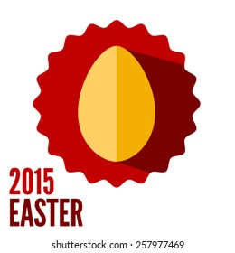 Paper easter egg card Vector EPS 10 illustration.