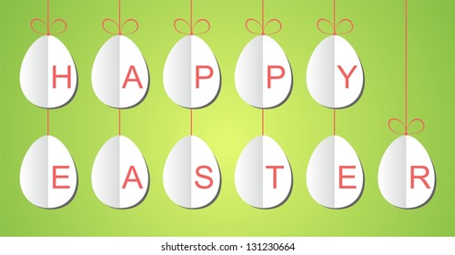 Paper Easter eggs strings