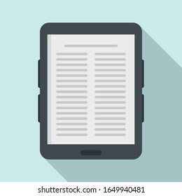 Paper ebook icon. Flat illustration of paper ebook vector icon for web design