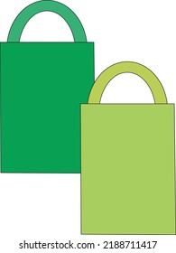 Paper eco bags, packages. Shopping in the store. Let's save nature. Vector.
