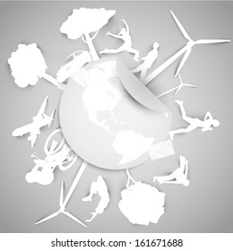 Paper ECO vector illustration
