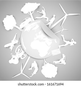 Paper ECO vector illustration