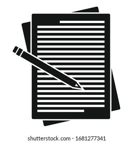 Paper editor icon. Simple illustration of paper editor vector icon for web design isolated on white background