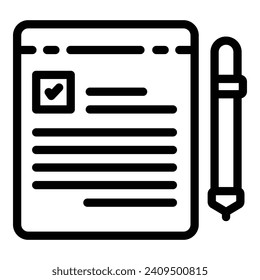 Paper education icon outline vector. System training. School learning