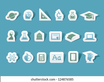 Paper Education Icon  Symbol Set Vector EPS 8 no open shapes or paths.